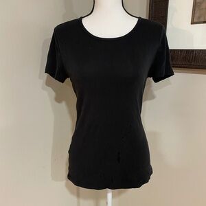 **TIME AND TRU* Black Short Sleeve Shirt Size Medium (8-10)